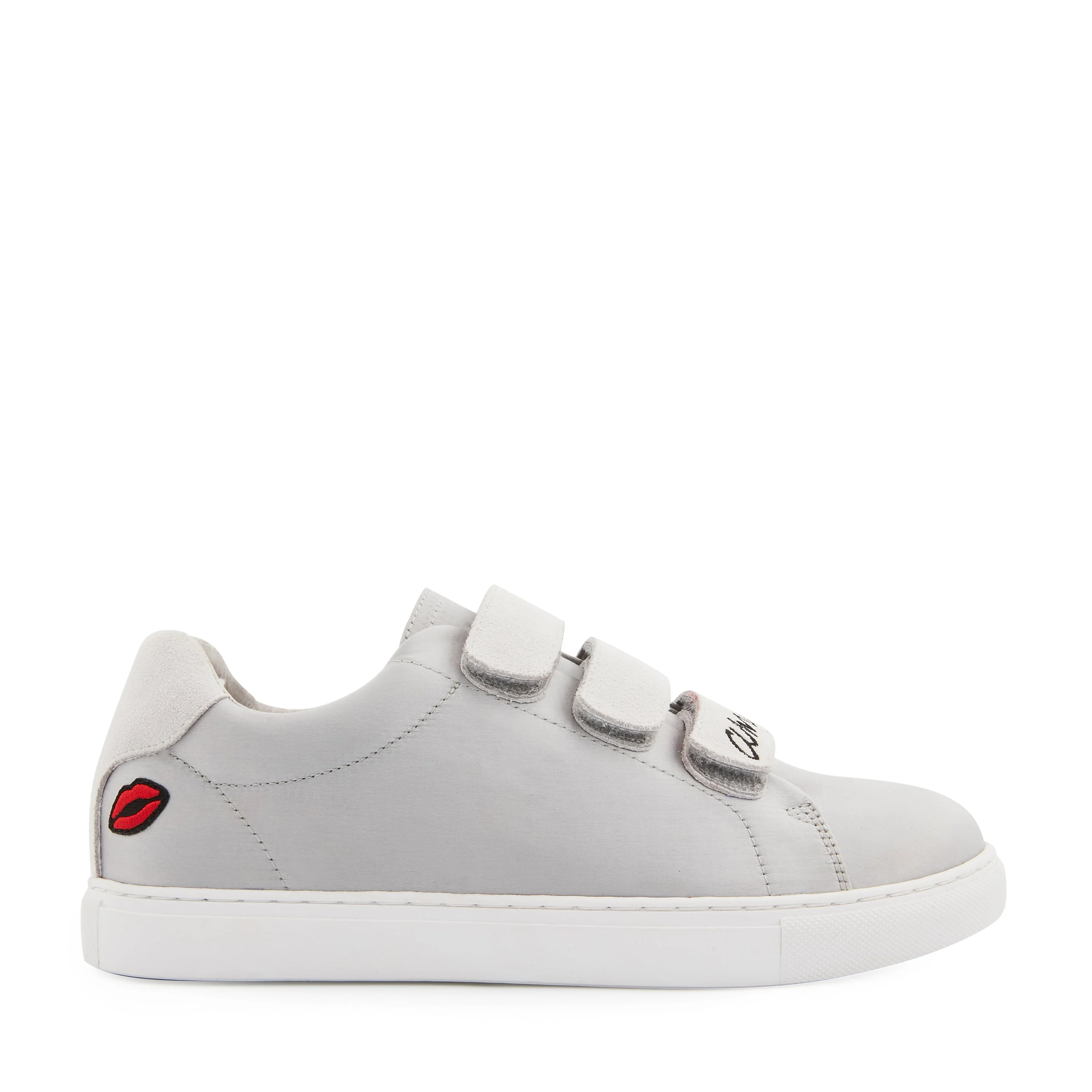 EDITH SATIN AMOUR - Sneakers en cuir | Gris