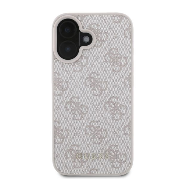 iPhone 16 Hybrid Hardcase Hülle Metal Gold Logo (GUHCP16SG4GFPI) - Rosa