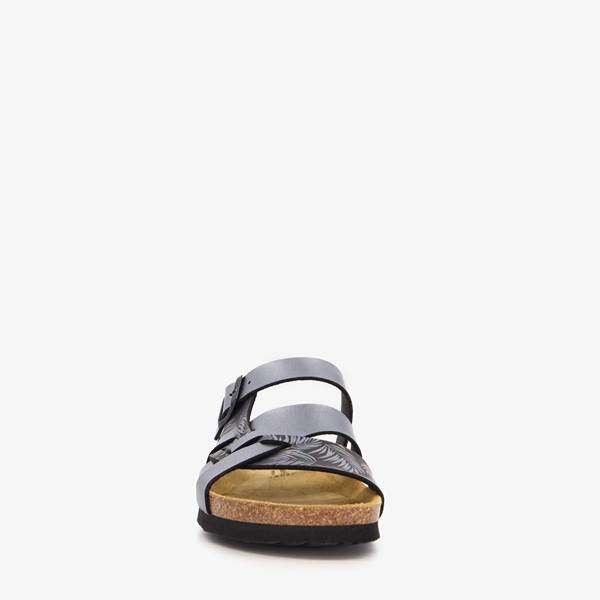 Hush Puppies dames bio slippers grijs met print