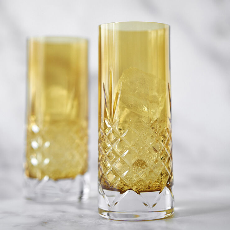 Frederik Bagger Crispy Citrine Highball - 2 pcs. Gul & transparent