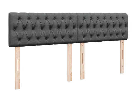 Sommier à lattes de lit avec matelas Gris foncé 180x200cm Tissu