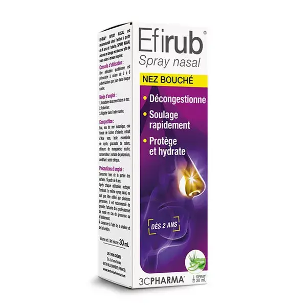 Spray nasal Efirub da 3C Pharma, para crianças a partir de 2 anos, 20ml