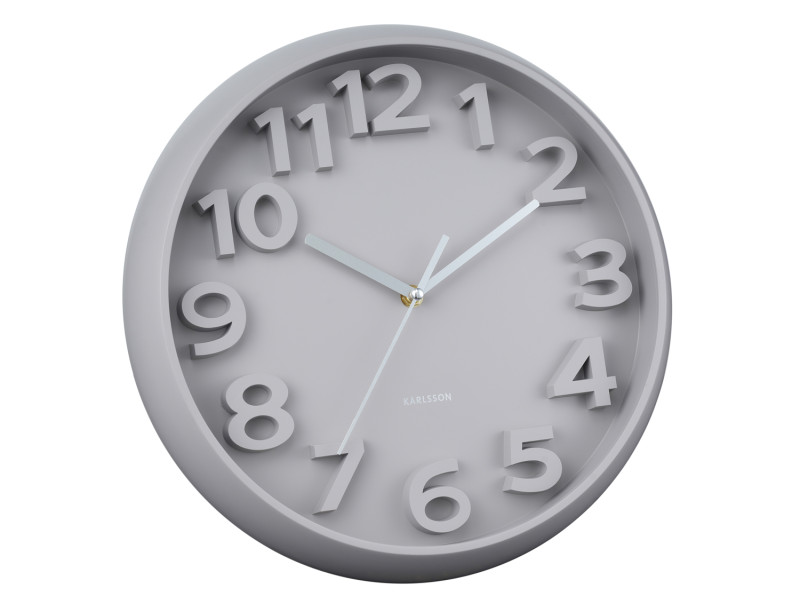 Wall Clock Elevated Classic Numbers KA6052BL Misty blue