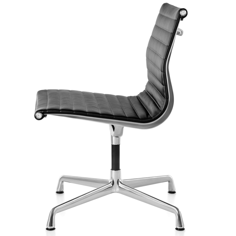 Vitra EA 101 stoel geel/ pastel groen, onderstel verchroomd
