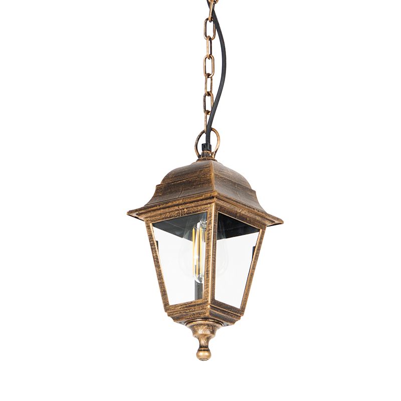 Klassieke buiten hanglamp antiek goud IP44 - Capital
