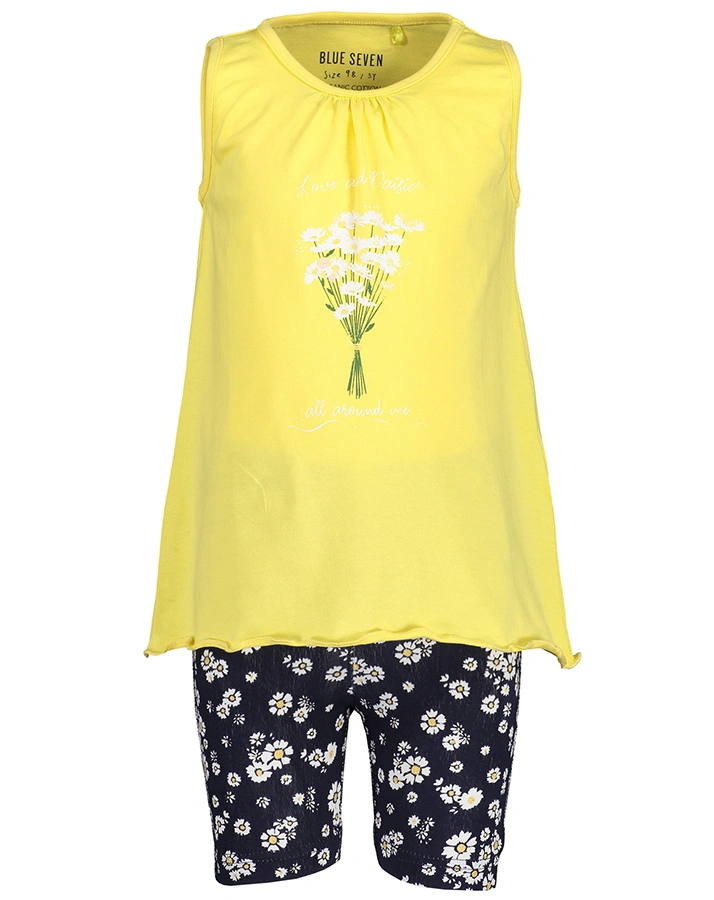 Top DAISY LOVE mit Shorts in gelb