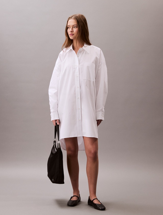 Calvin Klein Jeans Hemdblusenkleid »Cotton Oversized Mini Shirtdress« Brusttasche im Oversize-Style