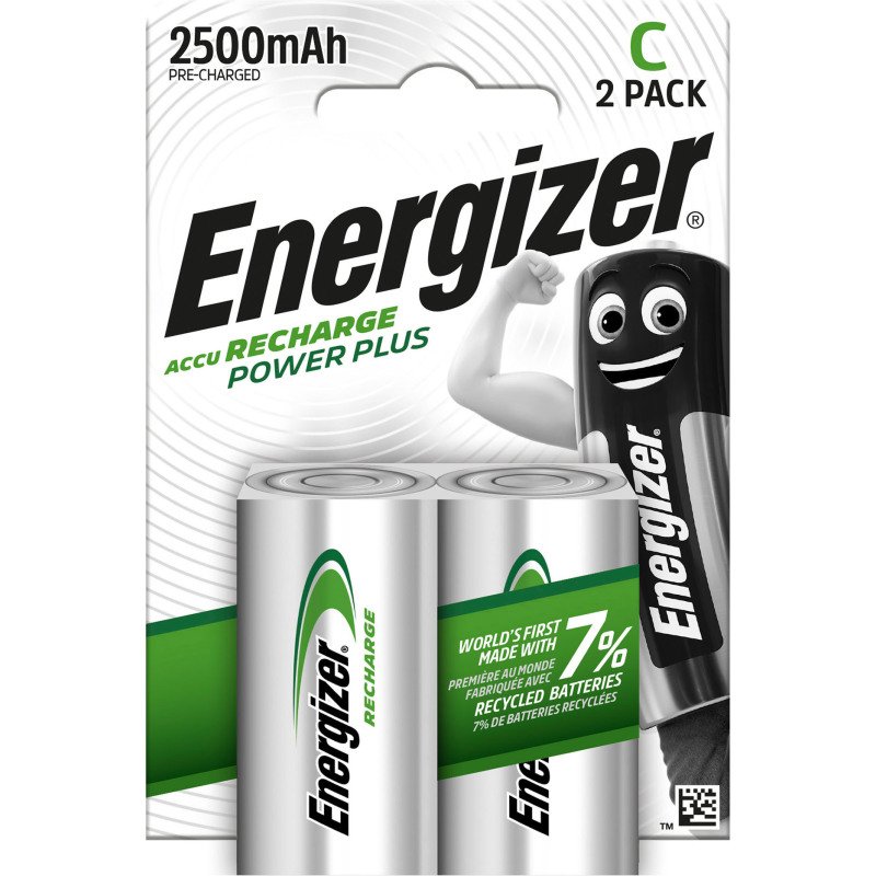 Energizer rechargeables - Pack de 2 accus C/LR14 1,2 V