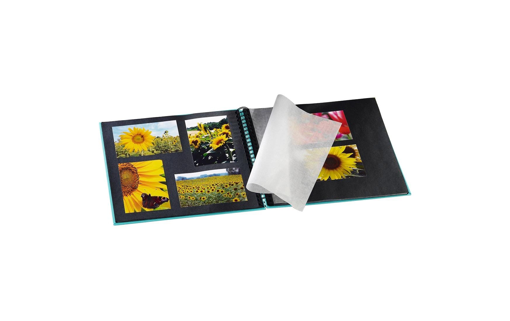 Fotoalbum Fine Art 36 x 32 cm Bordeaux, 50 schwarze SeitenPlatzsparendes Album