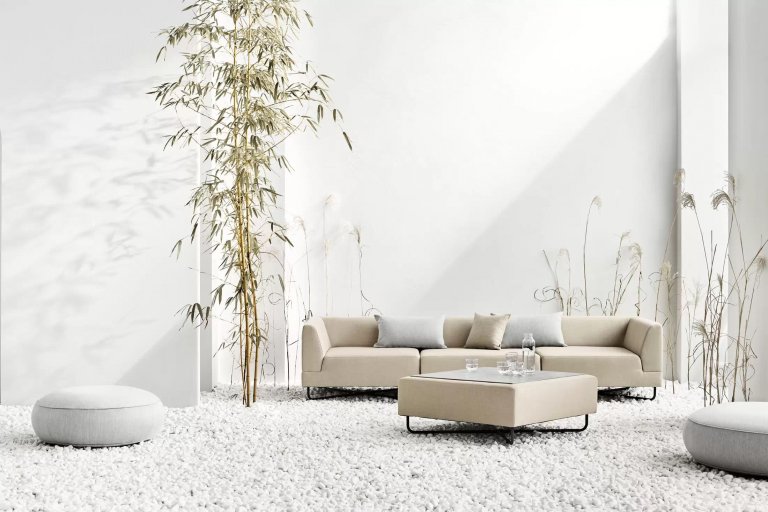 Bolia Orlando O2 poef outdoor large Brezza zand