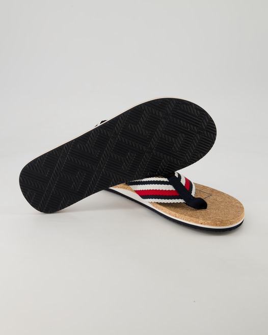 Tommy Hilfiger Cork Beach Sandal Zehentrenner in Blau