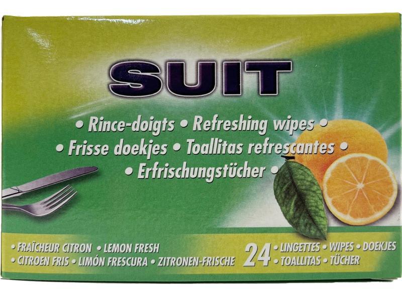 SUIT 24 LINGETTES RINCE DOIGTS CITRON