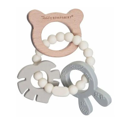 Teddykompaniet  Silikon & tre Bitering, Creme