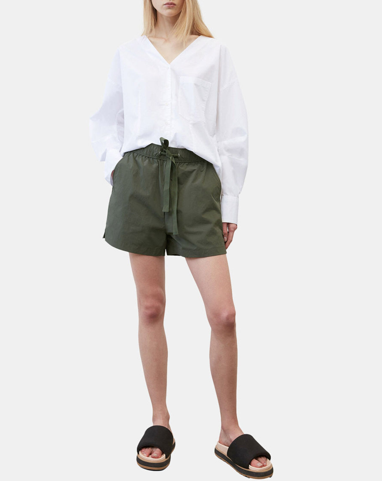 Marc O'Polo Chemise col V poche blanche