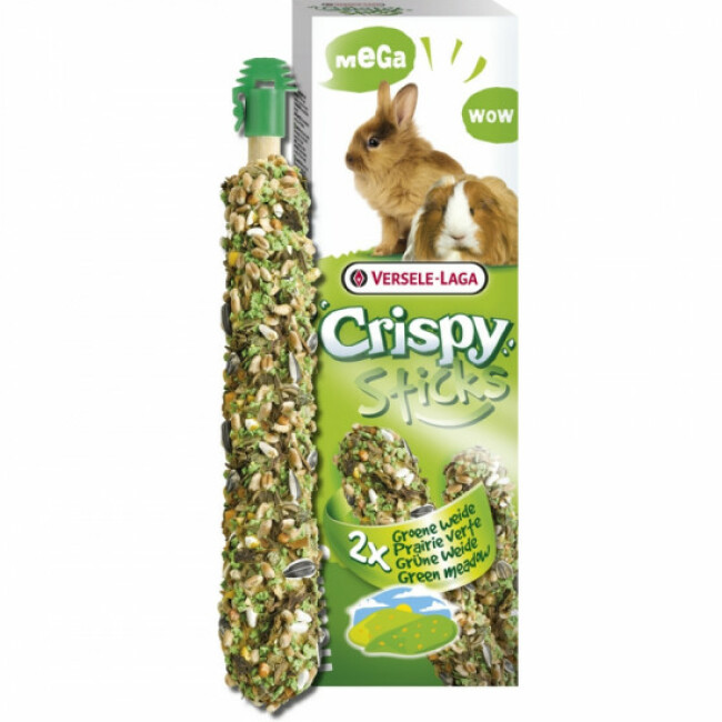 Mega Crispy Sticks Prairie verte Versele Laga pour Rongeurs