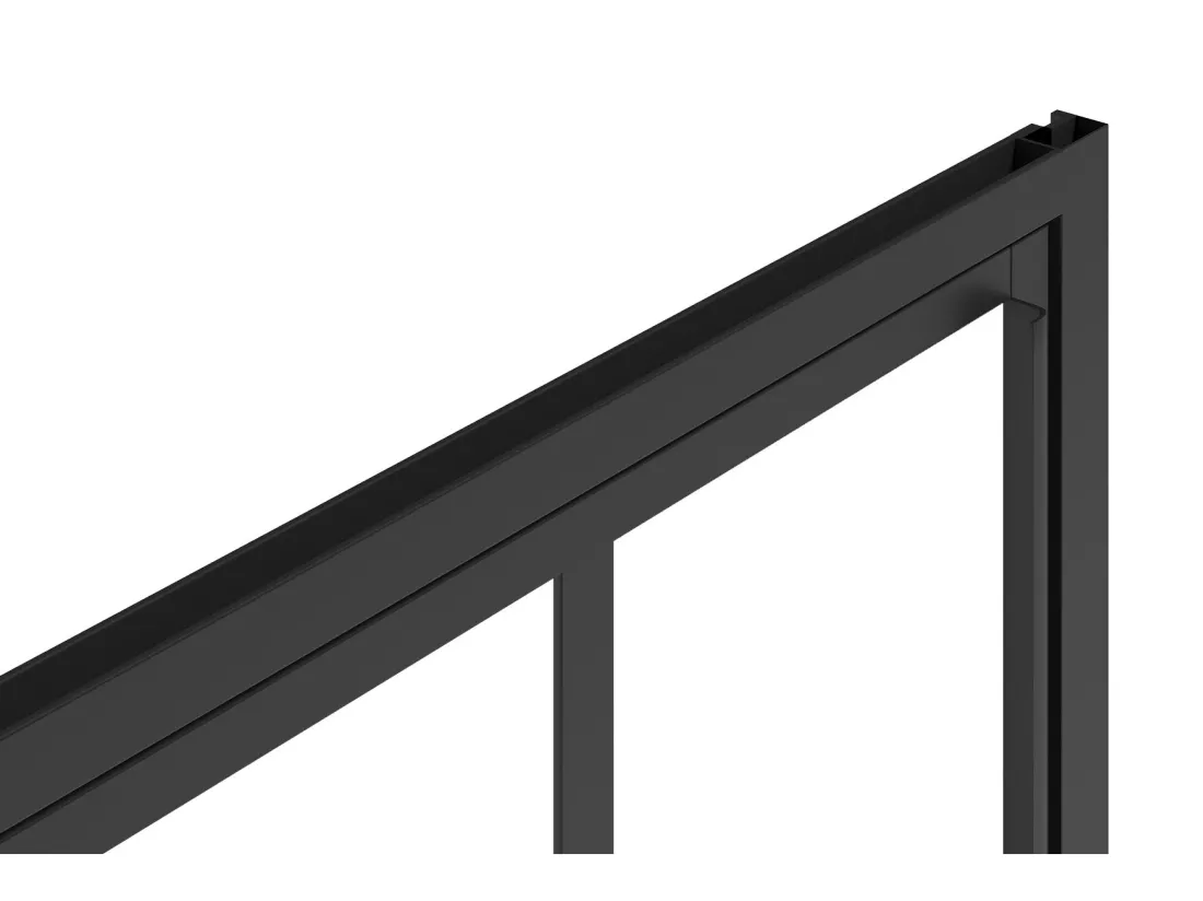 Porte de douche pivotante noir mat style atelier - 80 x 195 cm - URBANIK