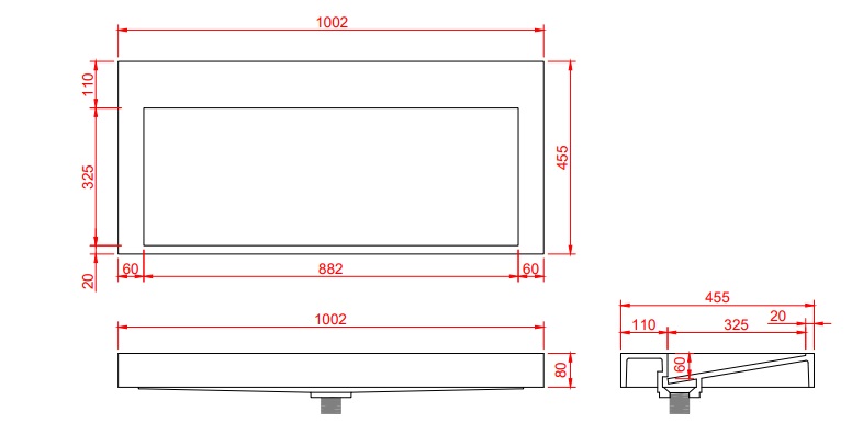 Muebles Calas badmeubel ribbelfront 100cm legergroen met solid surface wastafel zonder kraangat