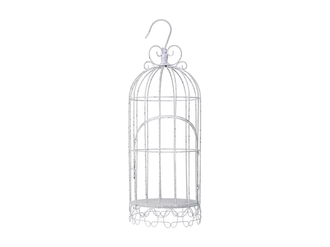 Cage décorative en métal 28,58x28,58x81,28h cm