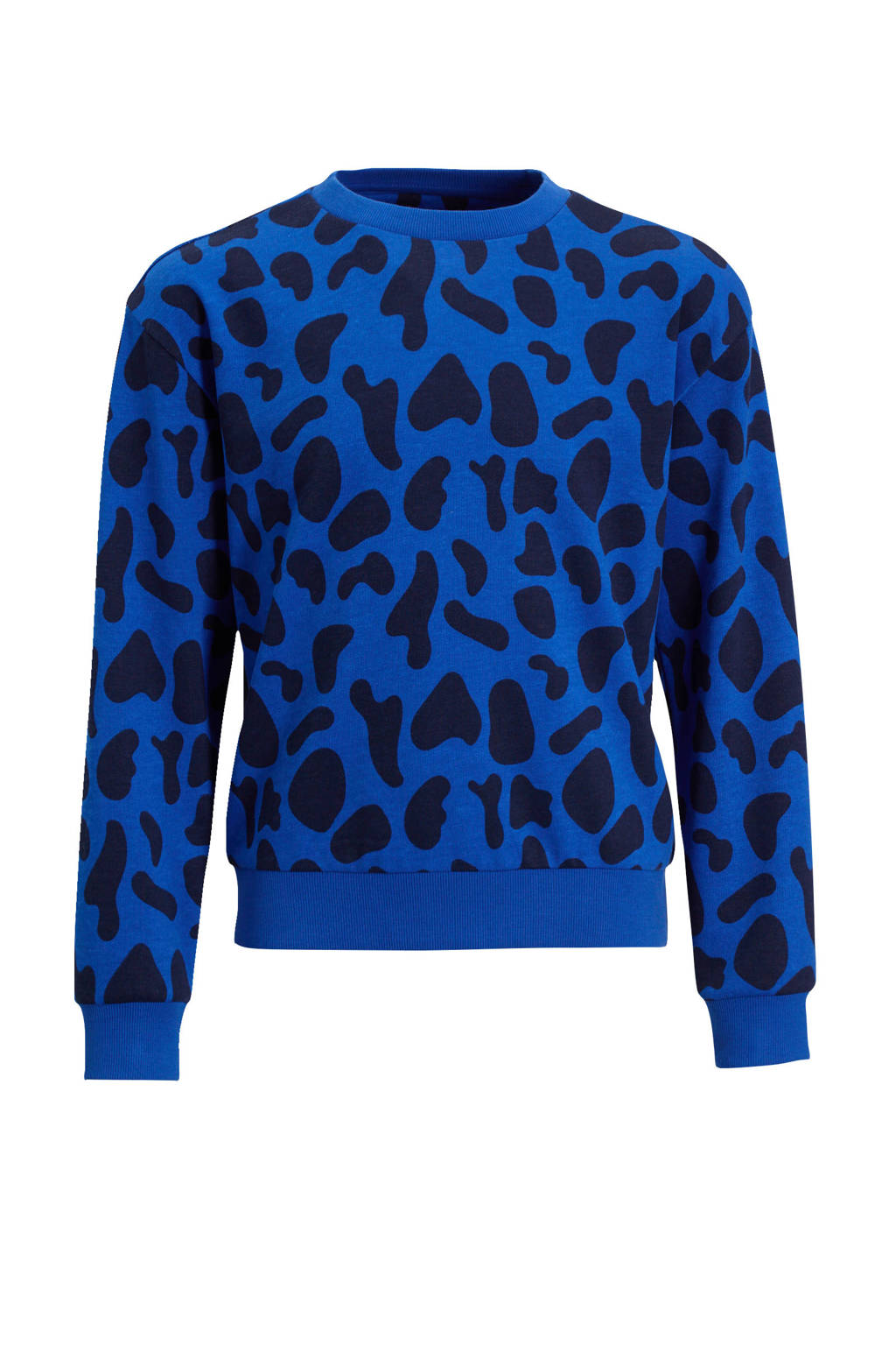 Orange Stars sweater Rua met alloverprint blauw