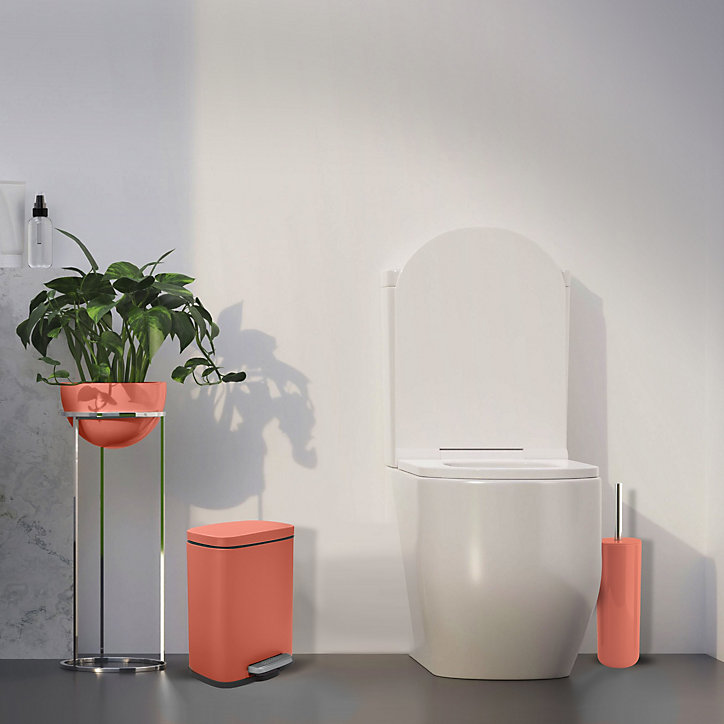 Pot et brosse WC, terracotta, Inagua MSV Spirella