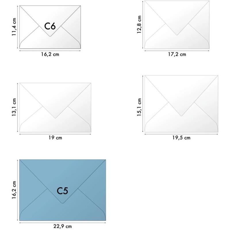 25 enveloppes C5 (162x229mm) Diploma gommées - extra blanc