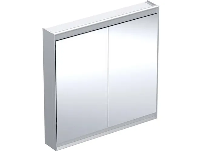 Spejlskab ONE 2 låg 90x90x15 aluminium