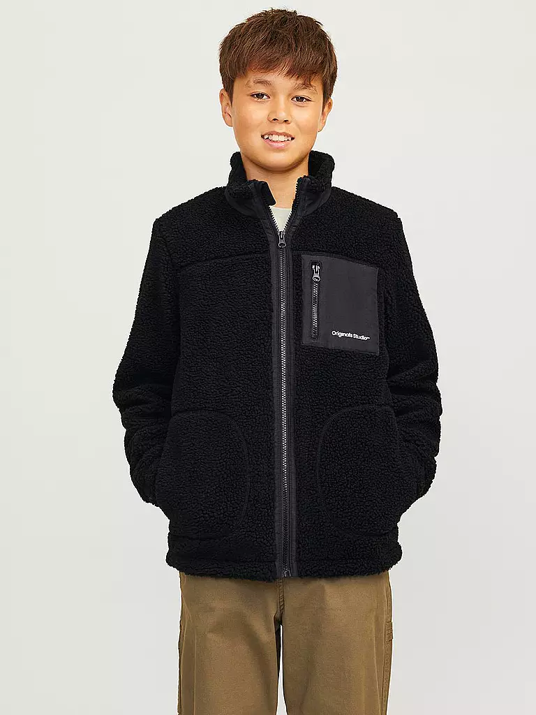 JACK & JONES Jungen Fleecejacke JORVESTERBRO  schwarz