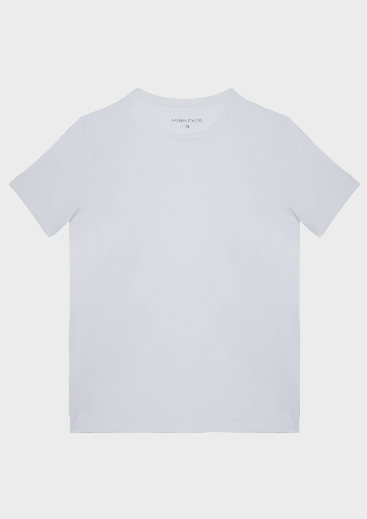 Tee-shirt manches courtes en coton stretch col rond uni blanc
