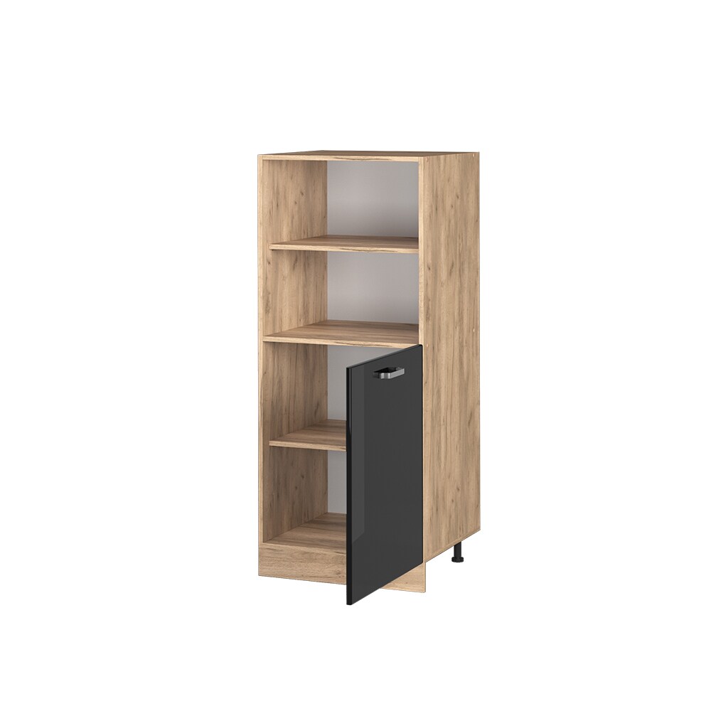 Vicco Vorratsschrank Küchenschrank R-Line Solid Eiche Schwarz 60 cm modern kleine Tür