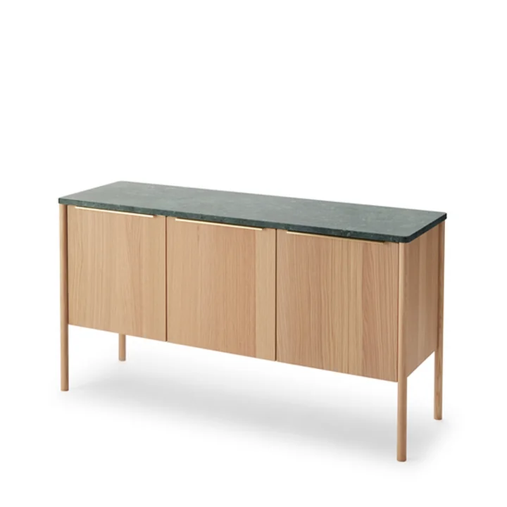 Fritz Hansen - Skagerak Jut Sideboard, Eiche / Marmor grün