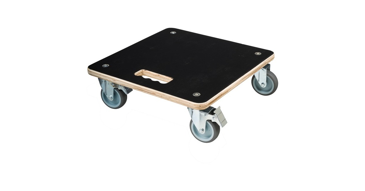 NaturePlanttrolley vierkant rolplank  (Zwart)