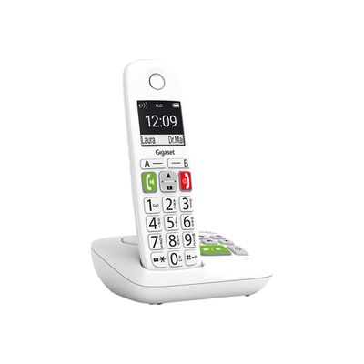 Gigaset E290A - téléphone sans fil à grosse touche - avec répondeur - blanc