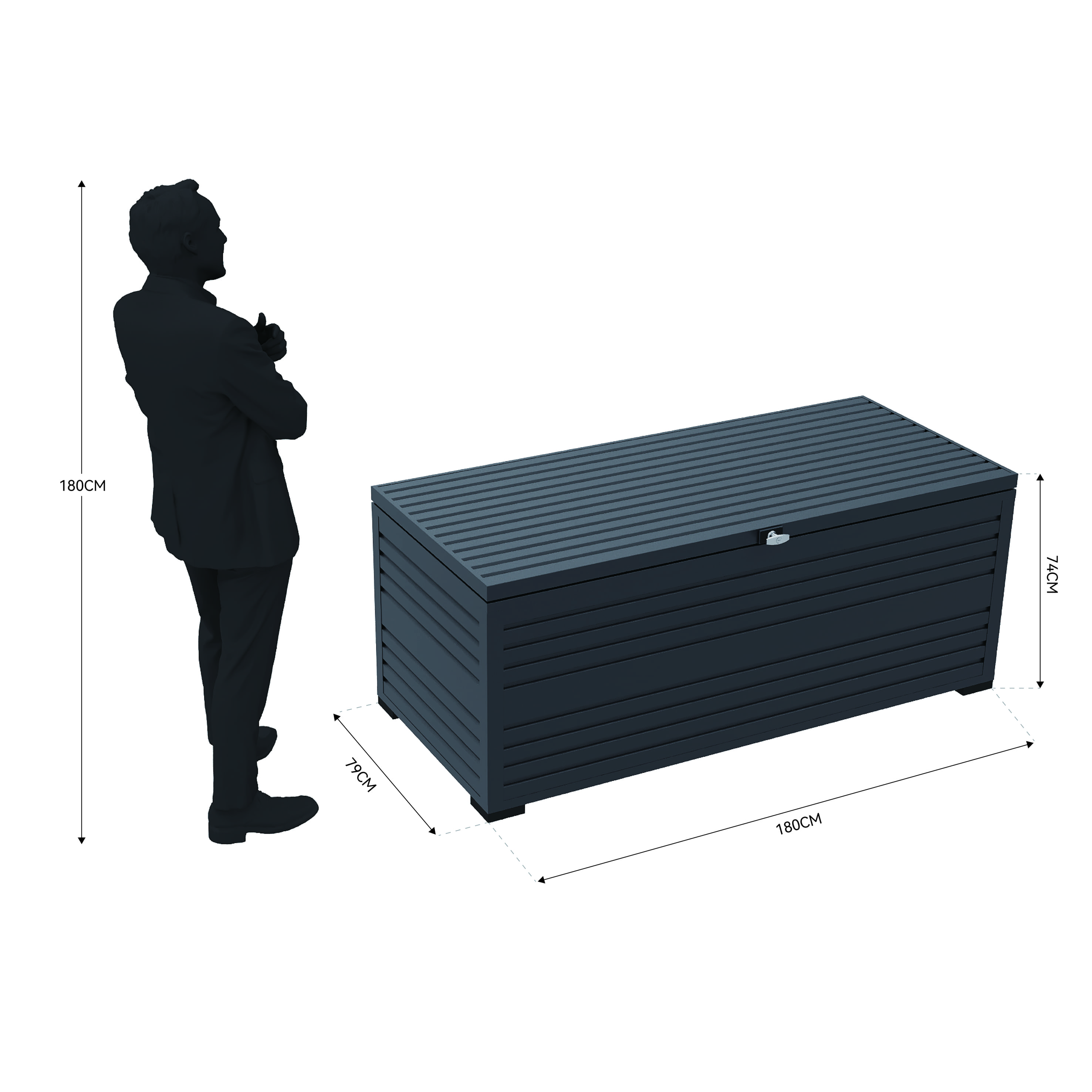 Orion Sit & Store 1015 liter aluminium opbergbox