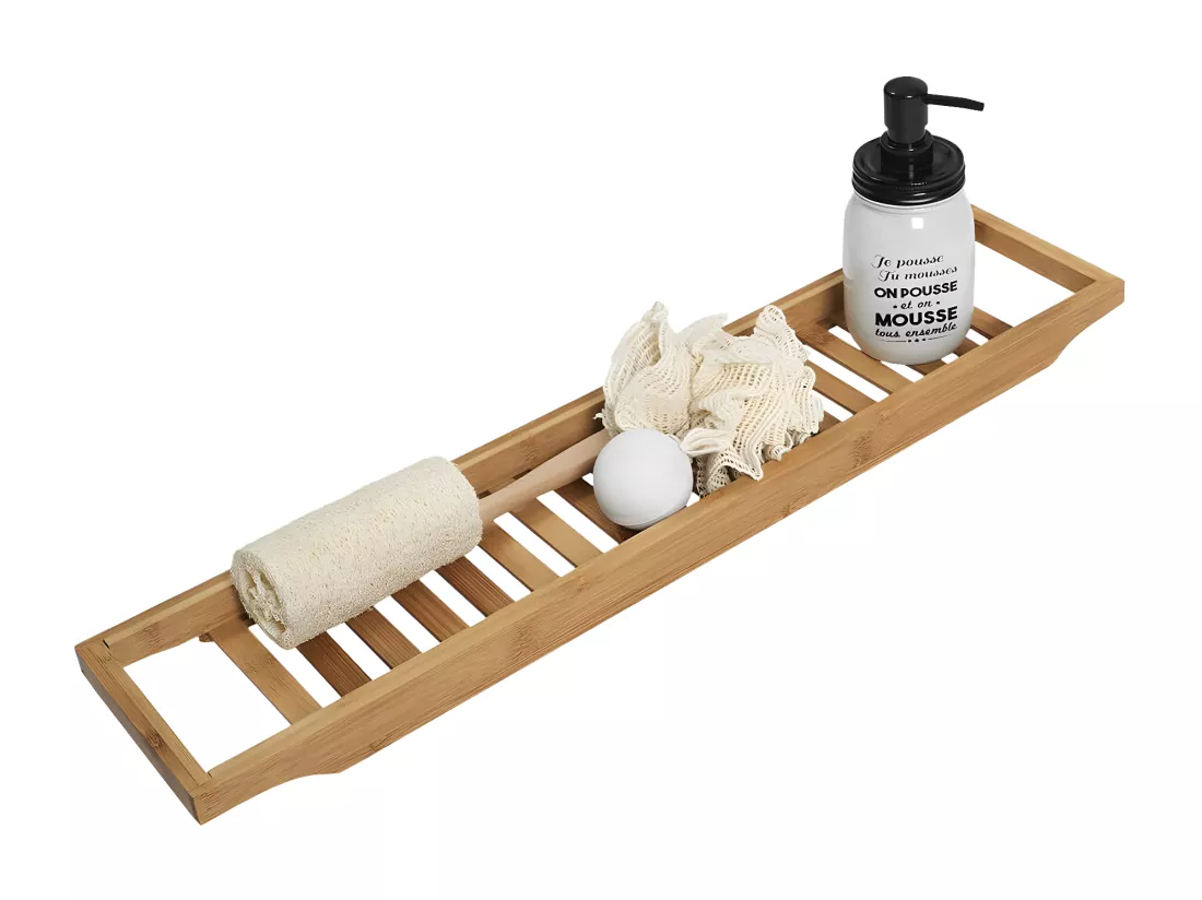 LAZEN - Plateau pour Baignoire en Bambou Longueur 68cm