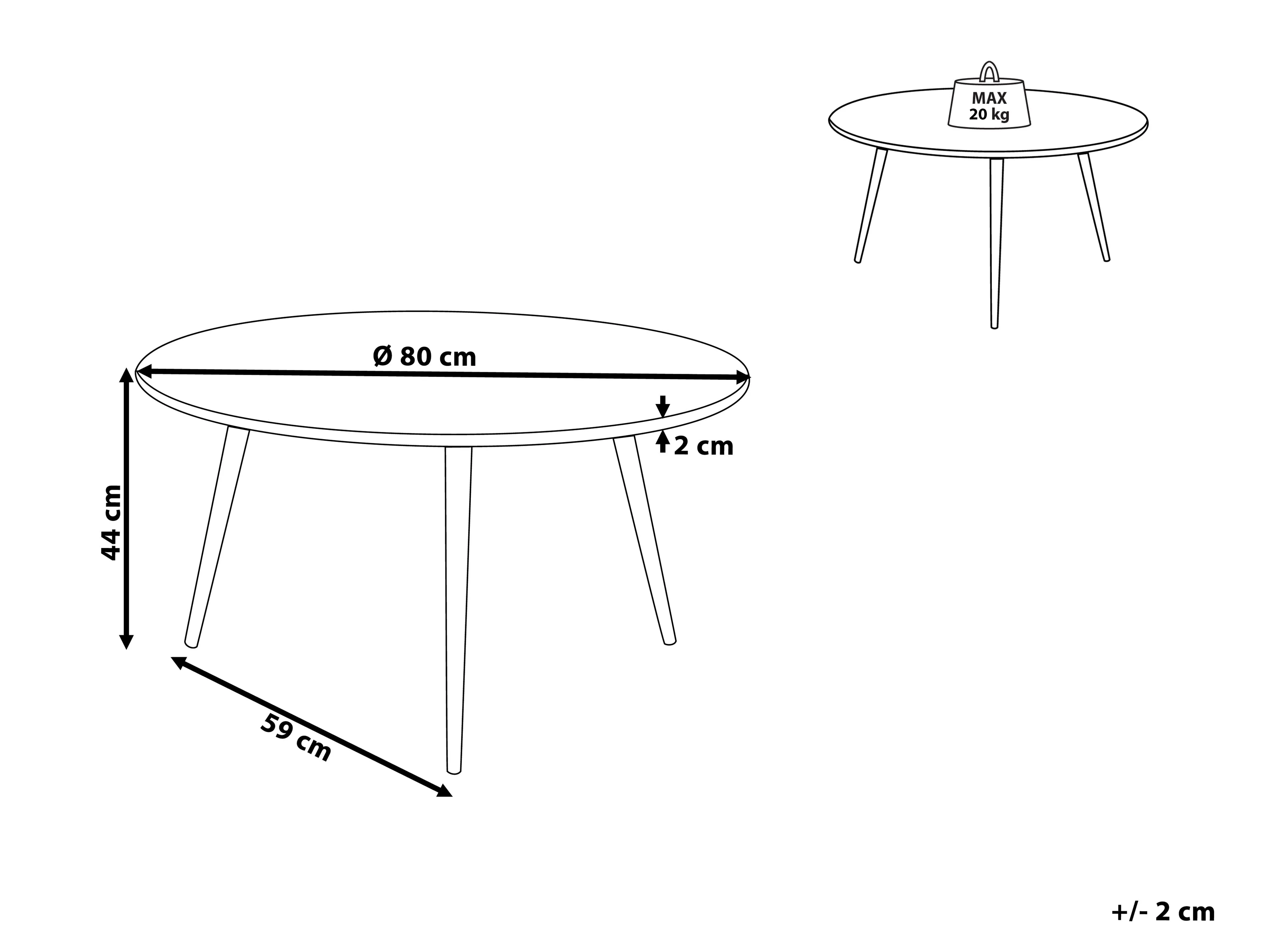 Salontafel TENNESSEE Zwart