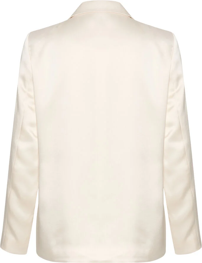 Cream CRCocamia LS Sateen Blazer Eggnog