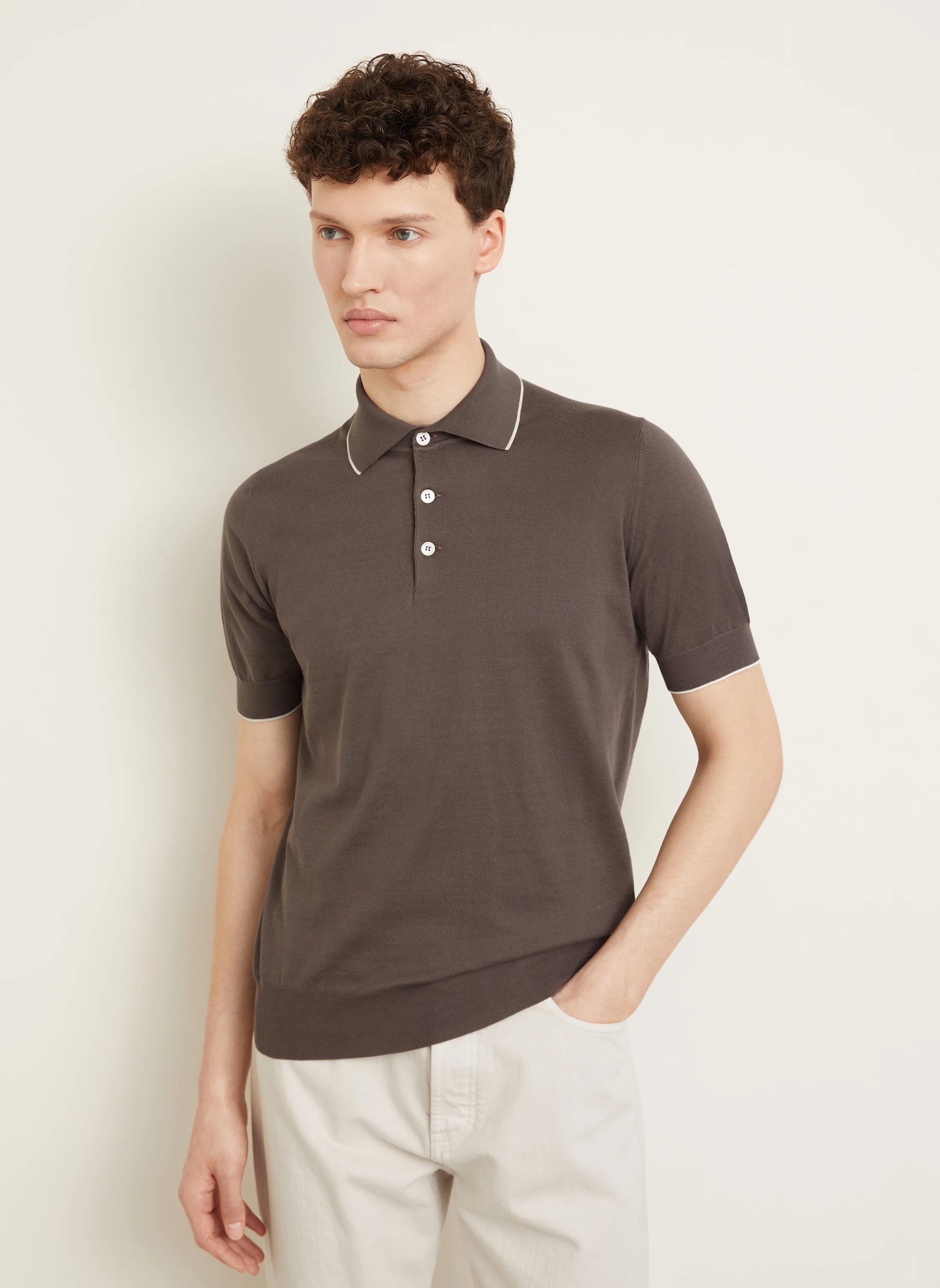 BRUNELLO CUCINELLI Strick-Poloshirt