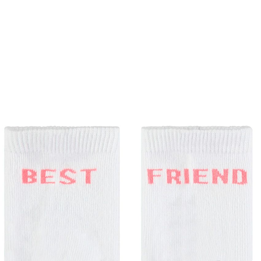 Lot de 5 paires de chaussettes normales à messages en jacquard - Blanc