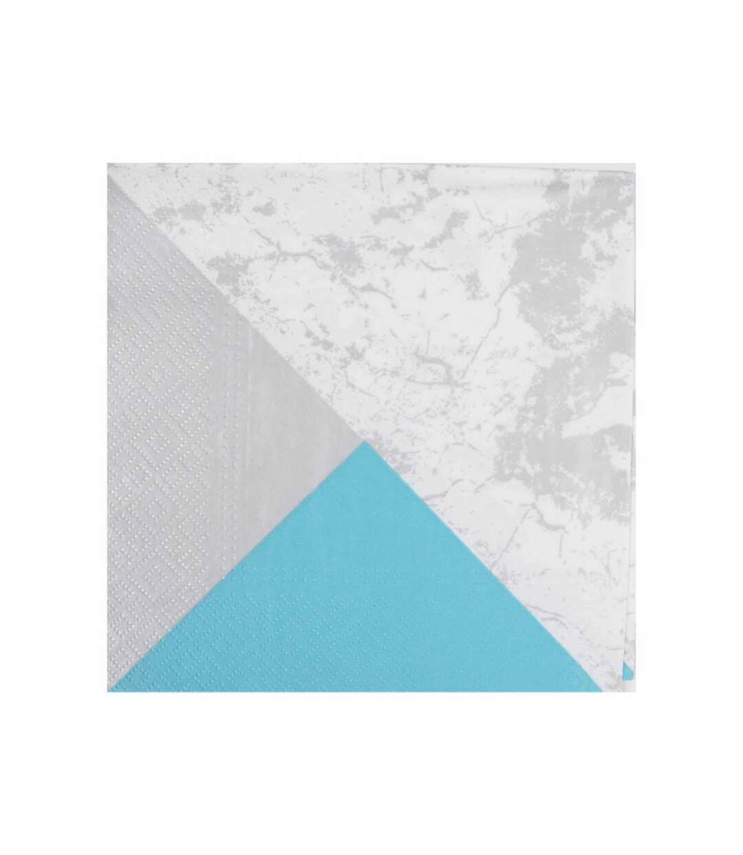 Paris Prix - Lot De 20 Serviettes En Papier marbre 33x33cm Argent