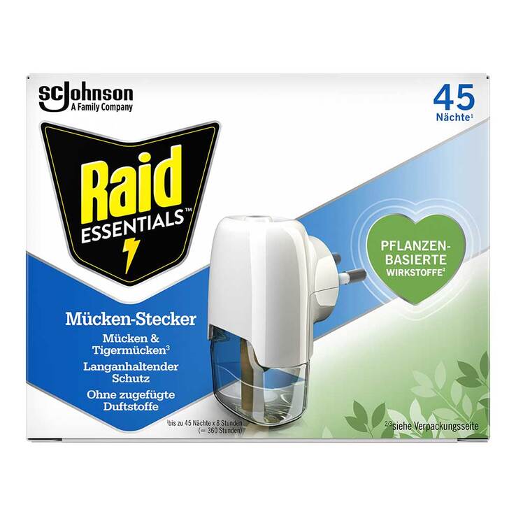 Raid Essentials Mücken-Stecker 45 Nächte , 32 ml