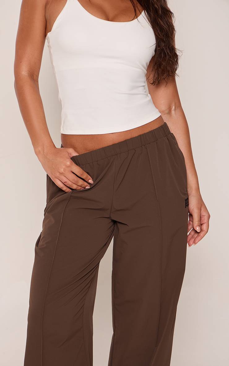 Marron Pantalon De Jogging À Bandes Coquille