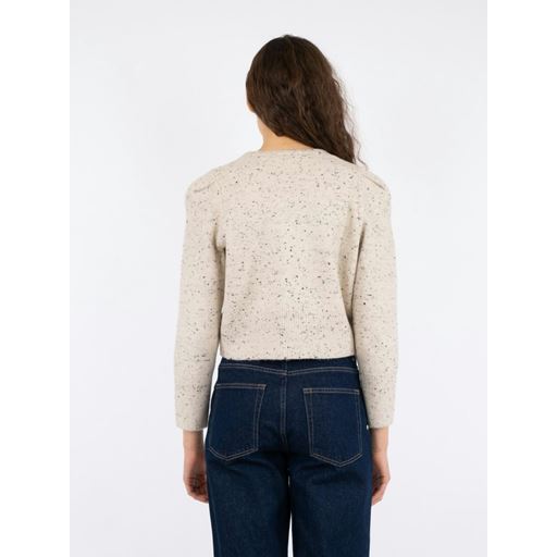 Neo Noir Hunter Multi Knit Cardigan, Beige Melange, 36