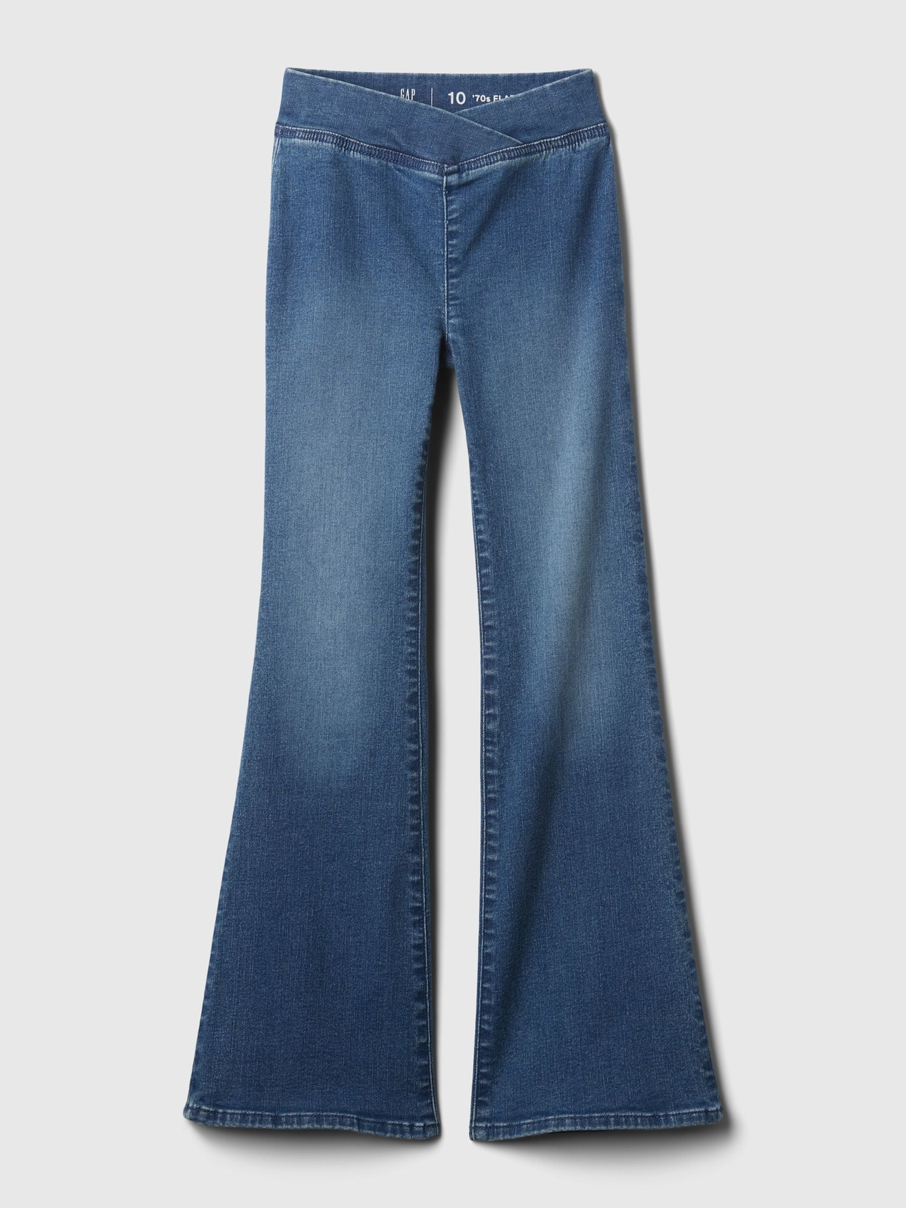 Gap High Waisted Crossover Flare Jeans (5-13yrs) (5-13yrs)