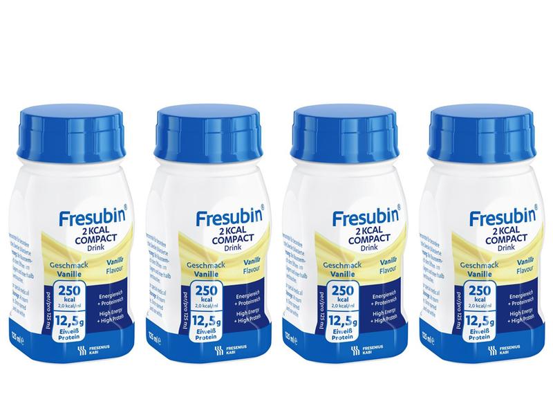 Fresubin 2 kcal Compact Drink Vanille 4 x 125 ml Hochkalorische Trinknahrung für besondere medizinische Zwecke
