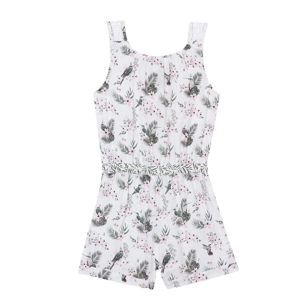 Kaporal Combishort Blanche fleurie Fille Kaporal LORENH