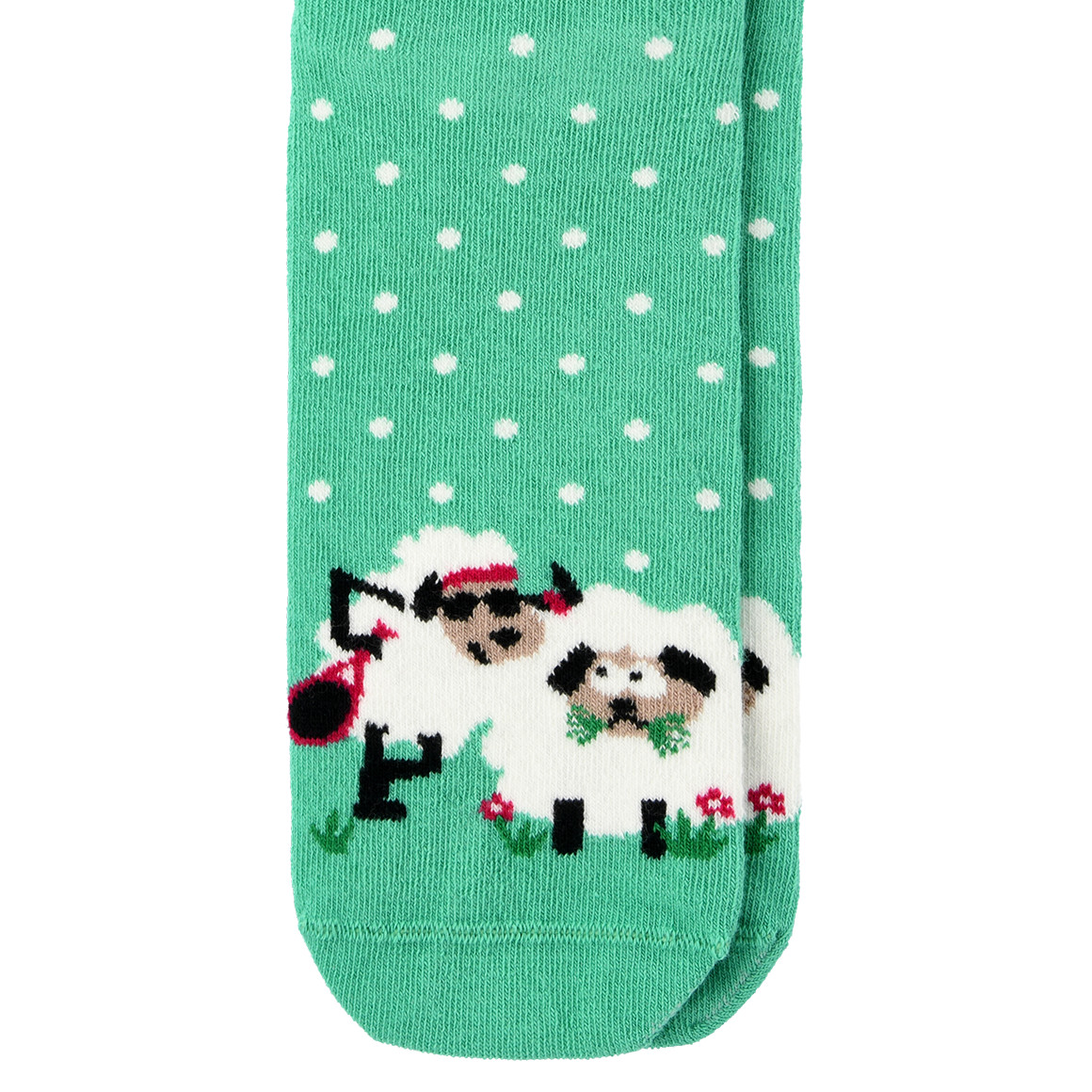 Gina Benotti 1 Paar Damen Socken mit Schaf-Motiv grün