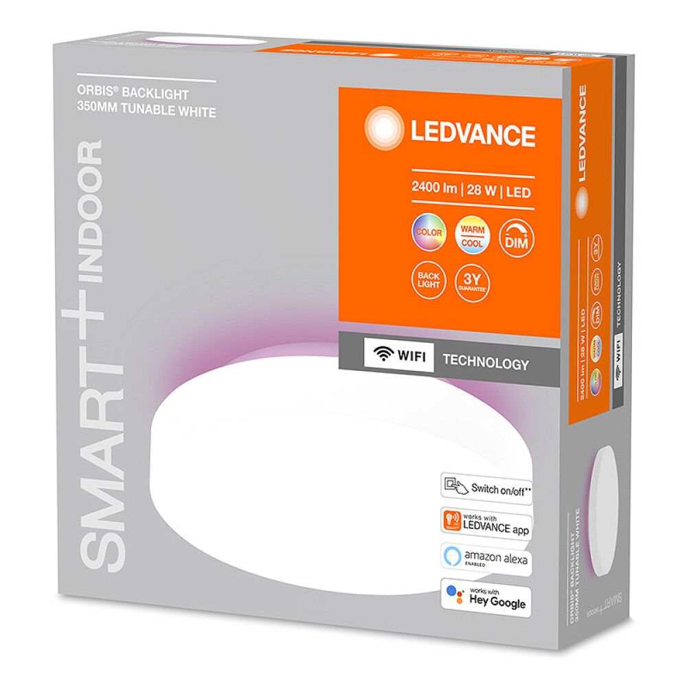 LED-PLAFOND LEDVANCE BACKLITE WIFI+RGB RUND HVIT