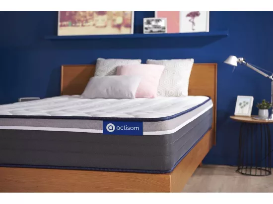 ACTISOM Matelas 80x200 Ressorts ensachés+Mémoire de forme Maxi épaisseur 7zones de confort