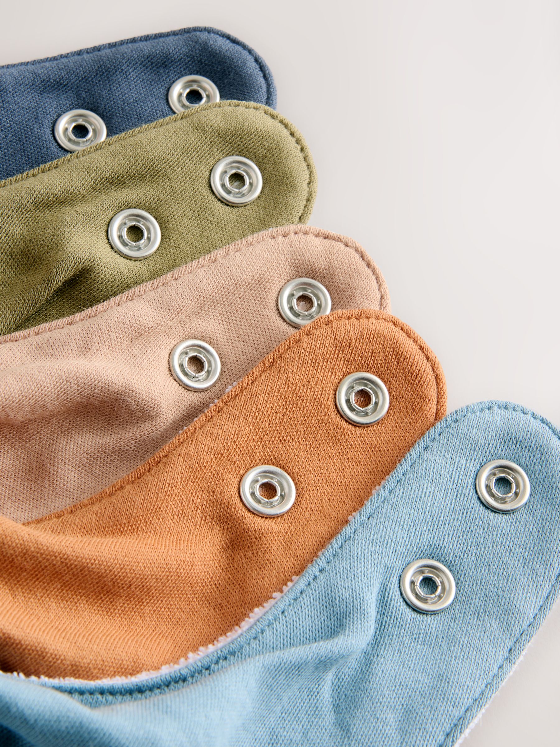 Blauw - 5 Kwijlslabbetjes voor baby's