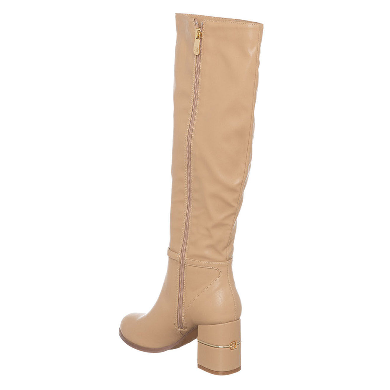 Laura Biagiotti Bottes Usis beiges - Talon 7.5 cm